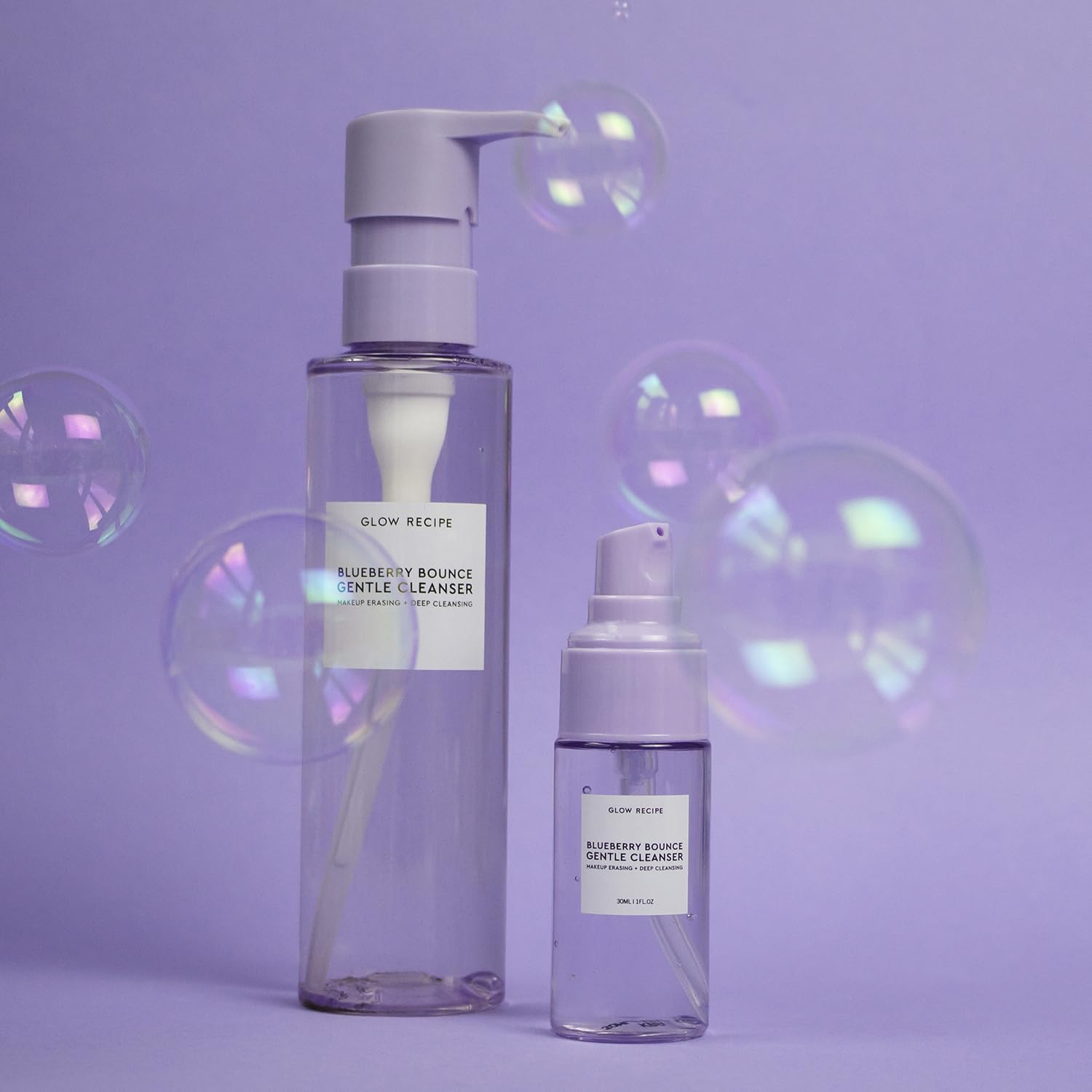 Blueberry Bounce, Korean Exfoliating Face Wash, Travel Size, Double Cleanse Foaming Cleanser, Makeup Remover +