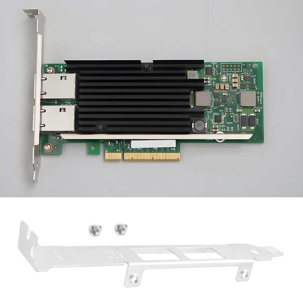 SING F LTD 2pcs Dual-Port Full Height Bracket 12CM with Screws Compatible with Intel X540-T2 Network Card Mounting Accessory Network Card Bracket