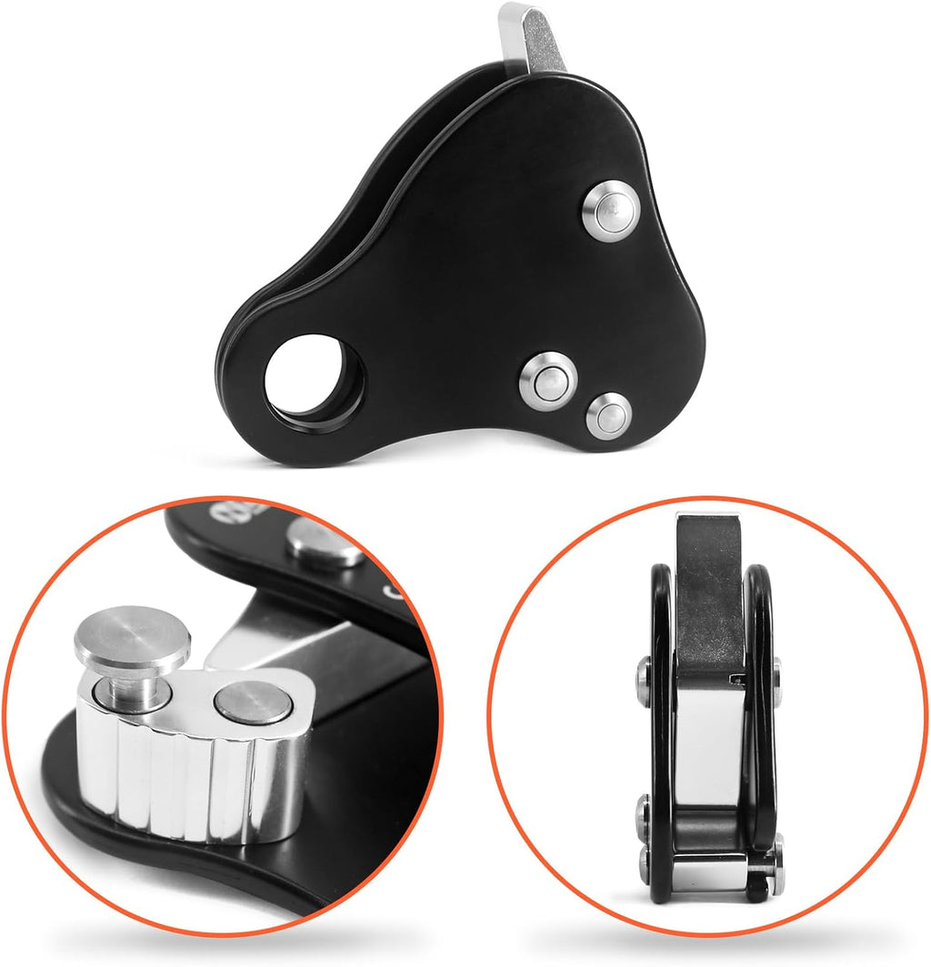 Rope Grab Ascender Riser Adjuster Fits Rope for Rocking Climbing Protection Rescue
