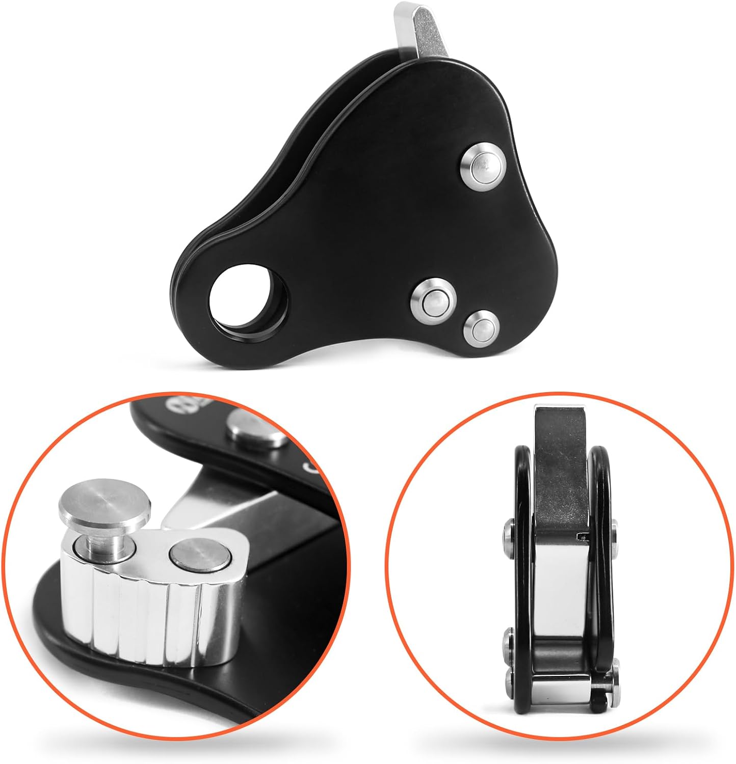 Rope Grab Ascender Riser Adjuster Fits Rope for Rocking Climbing Protection Rescue