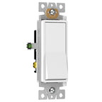 ENERLITES White 3-Way Decorator Paddle Rocker Light Switch, 15A, 10 Pack
