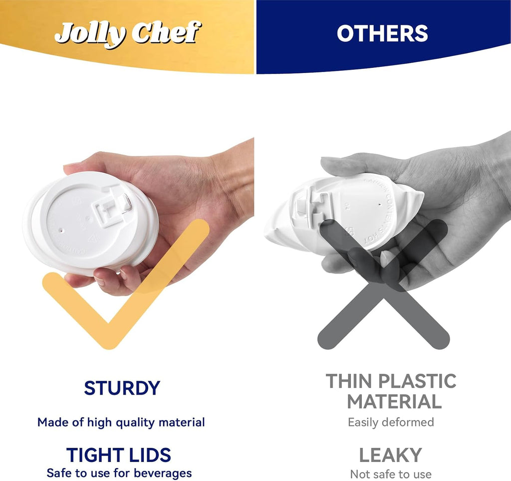 16 oz Paper Coffee Cups with Lids 100 Pack Disposable Hot Cups