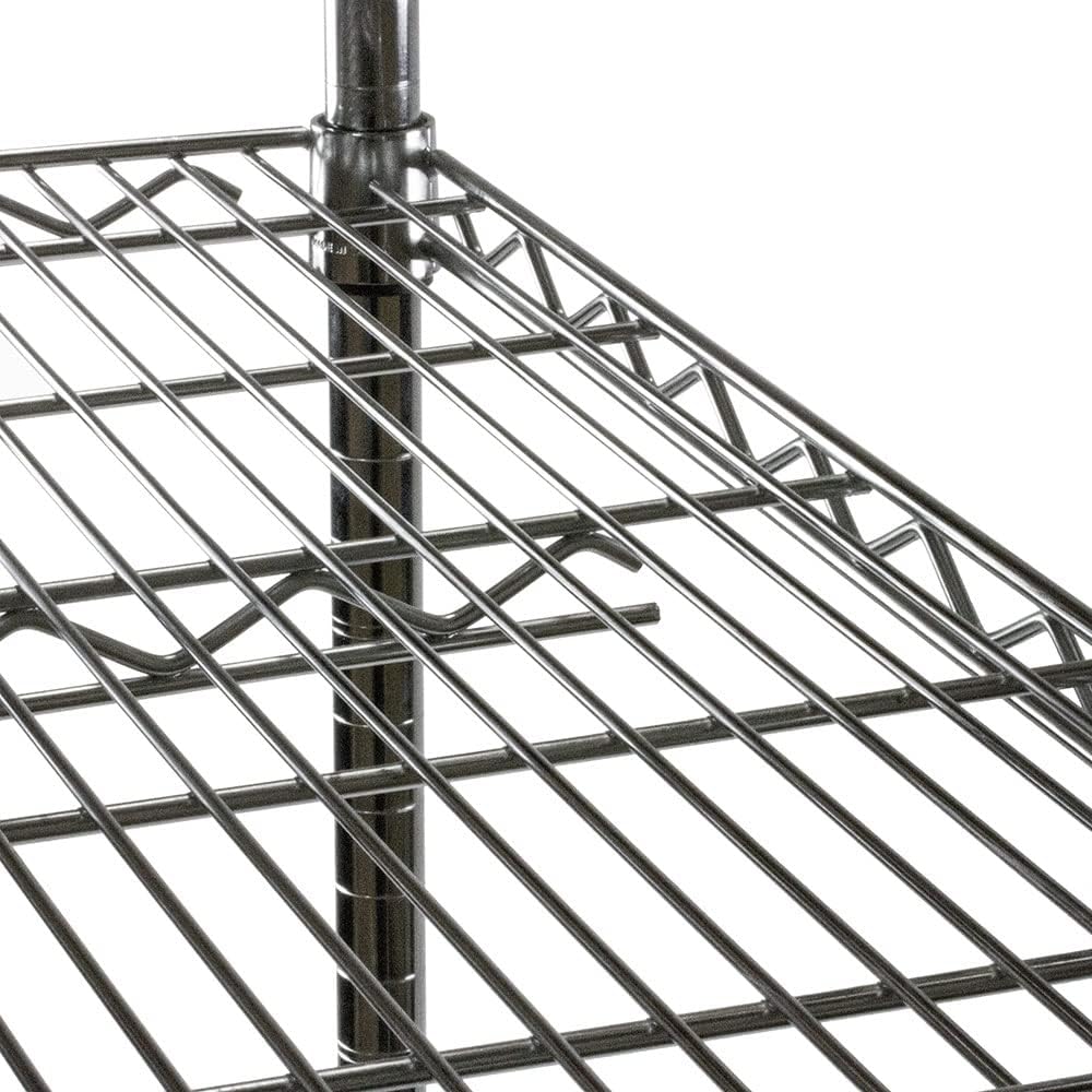 Shelving Inc. 12" d x 60" w x 72" h Chrome Wire Shelving w/ 4 Tier Shelves | Weight Capacity 800lbs Per Shelf