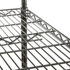 Shelving Inc. 8" d x 30" w x 96" h Chrome Wire Shelving with 5 Tier Shelves