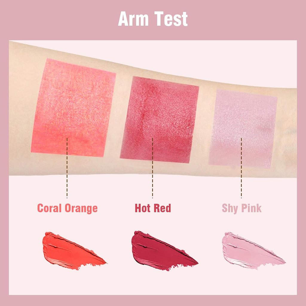 Cream Blush Stick Multi-Use for Cheeks Stick Blush (Shy Pink)