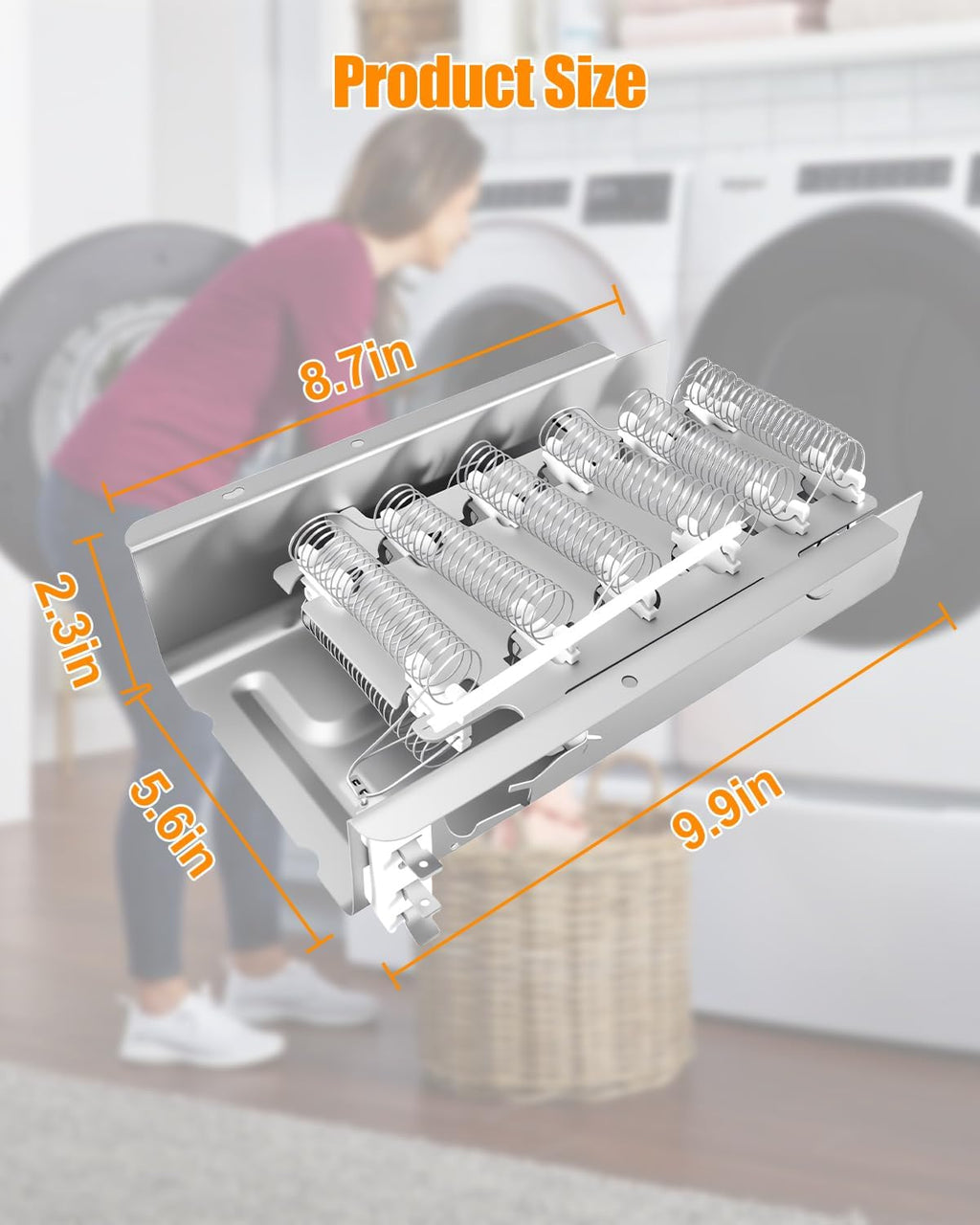 8573069 Clothes Dryer Heating Element Fit for Whirl-pool WED6400SB0