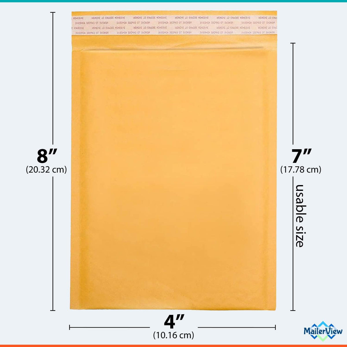 Small Kraft Bubble Mailers 4x8, Self Seal Padded Envelopes #000, 500 Pack