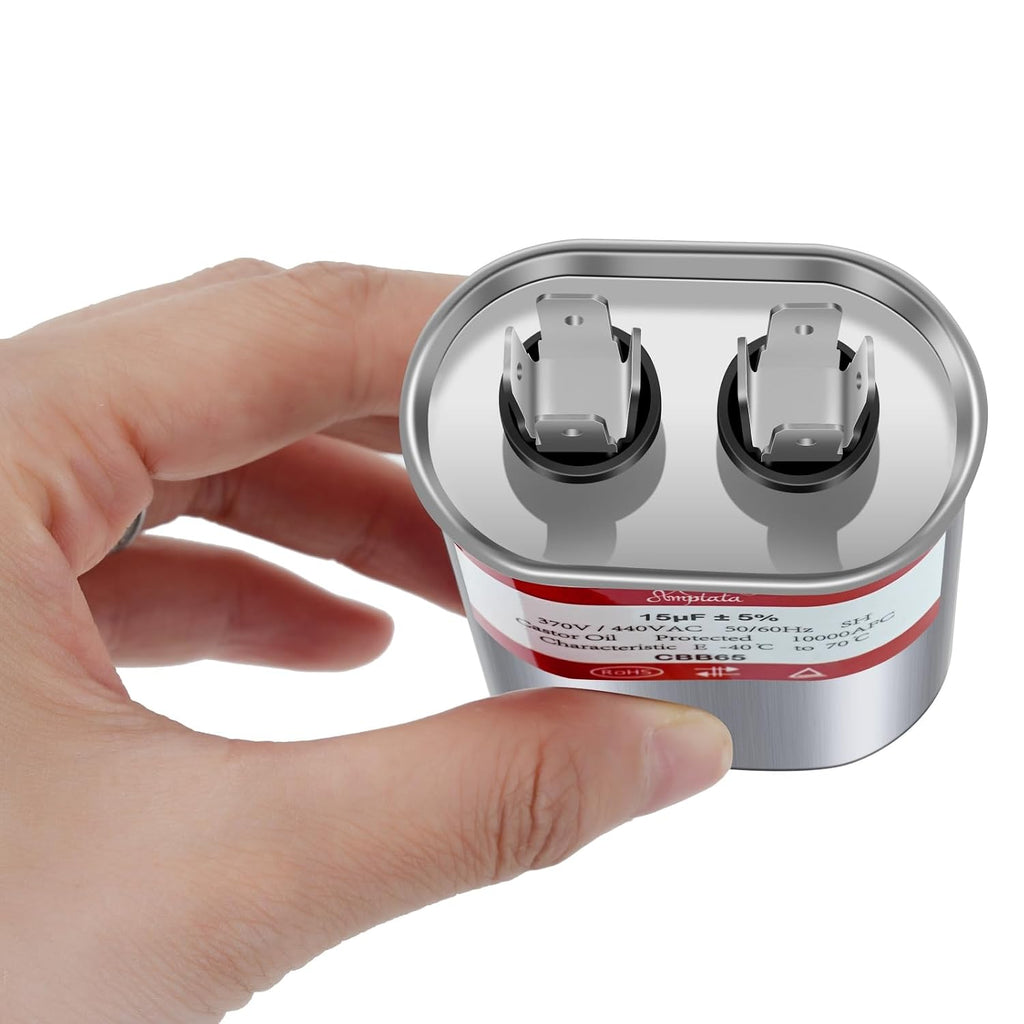[UL Tested] AC Capacitor, 15 uf CBB65 HVAC Capacitor for AC Unit