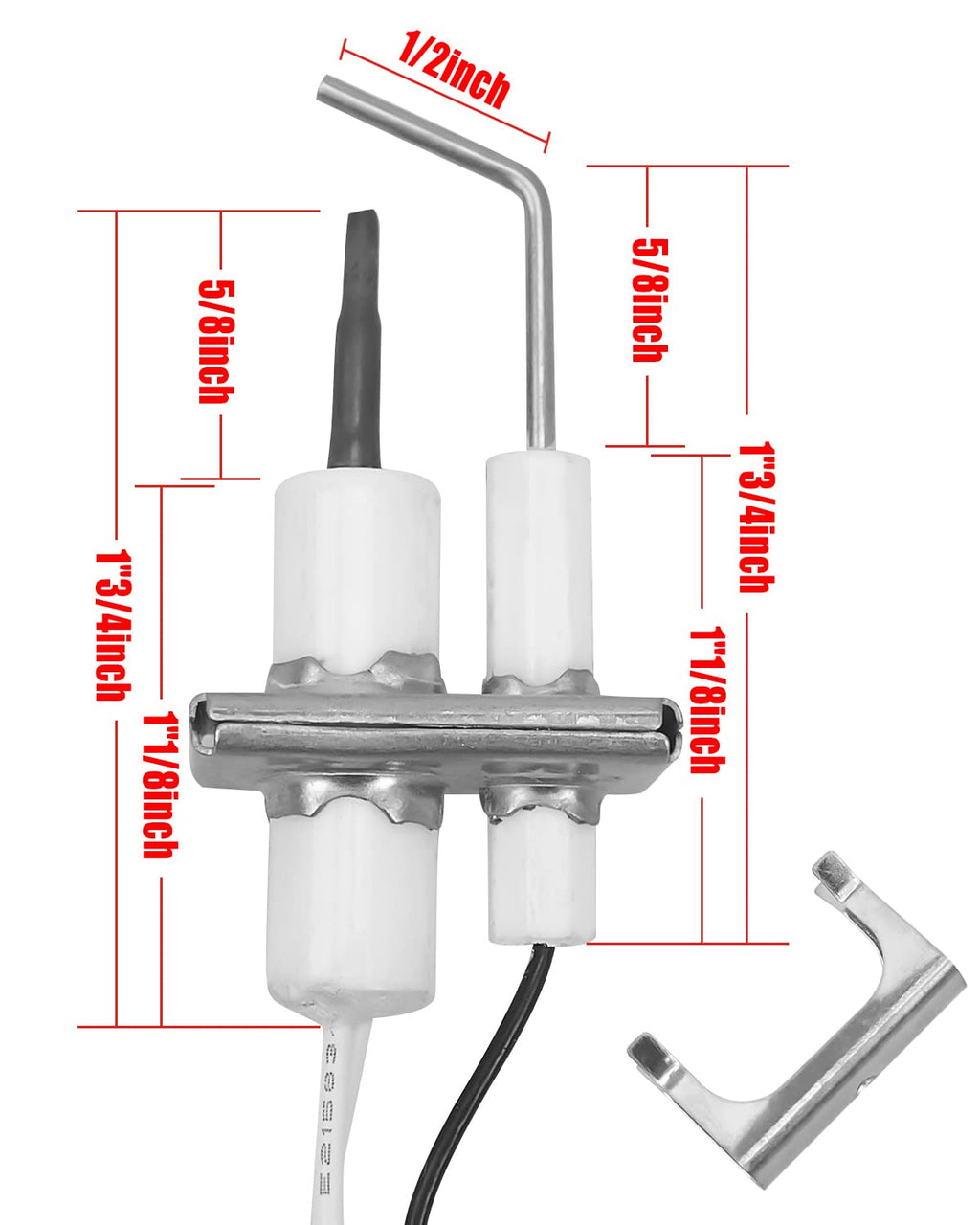 Flame Rod Sensor Igniter 24V Replace Q3400A1024 Fit for Honeywell Model