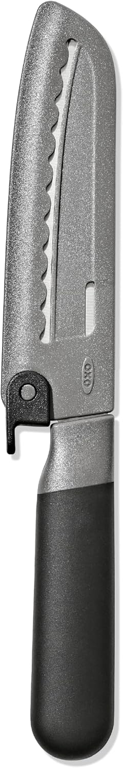 Good Grips 5 in Serrated Utility Knife with Locking Sheath