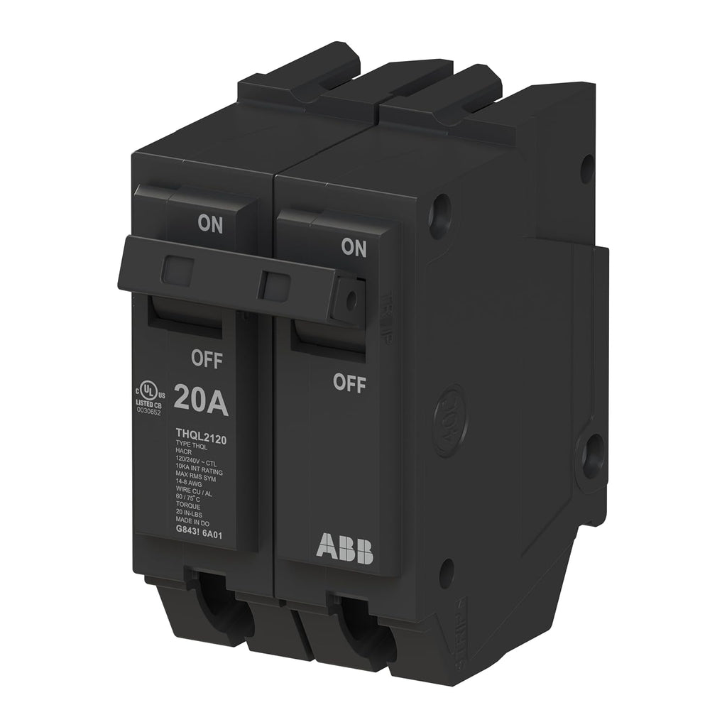 ABB Q-Line THQL2120 • Circuit Breaker • 20 Amp Double Pole Breaker