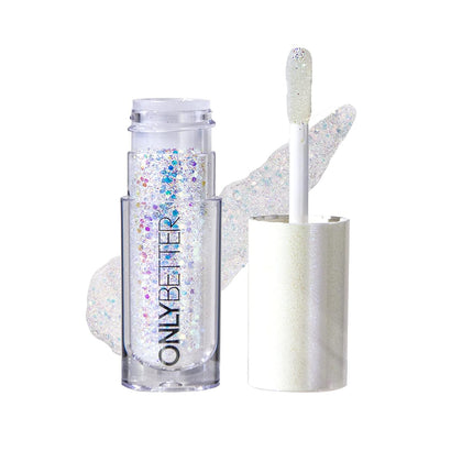 Liquid Glitter Eyeshadow, Sliver Metallic, Long Lasting, Waterproof, Vegan, Cruelty-Free