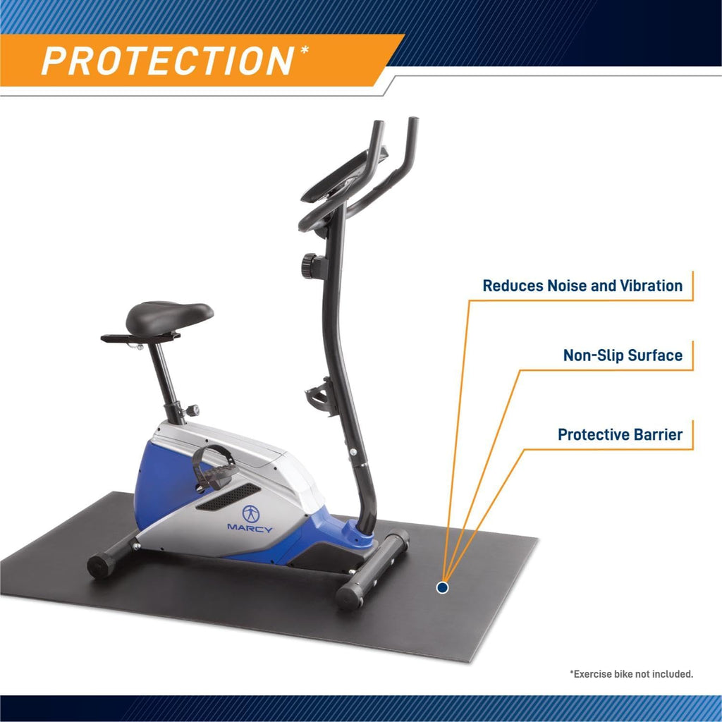 Fitness Equipment Mat and Floor Protector Compatible for Treadmills, Elliptical, Exercise Bikes, Stationary Cycles