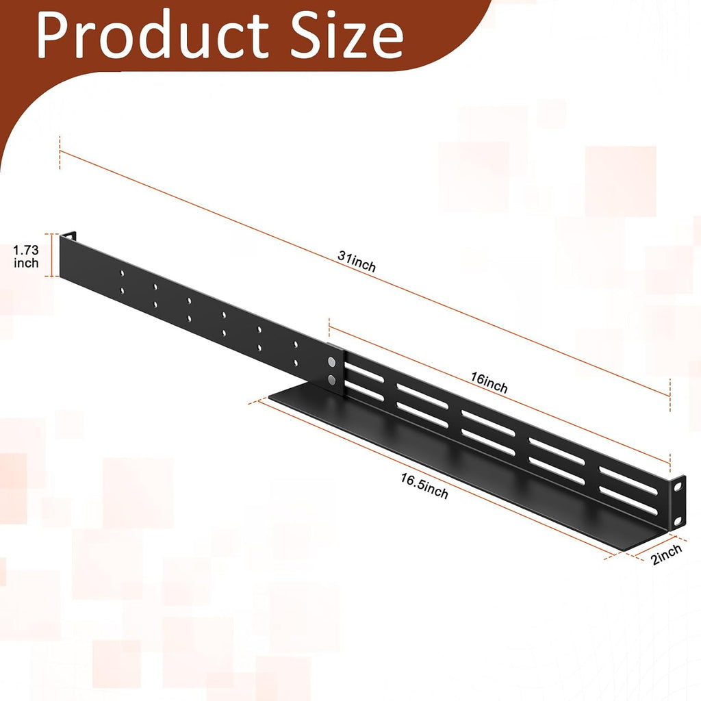 1U Universal Rack Mount Rails, 4-Post Server Rack Rail