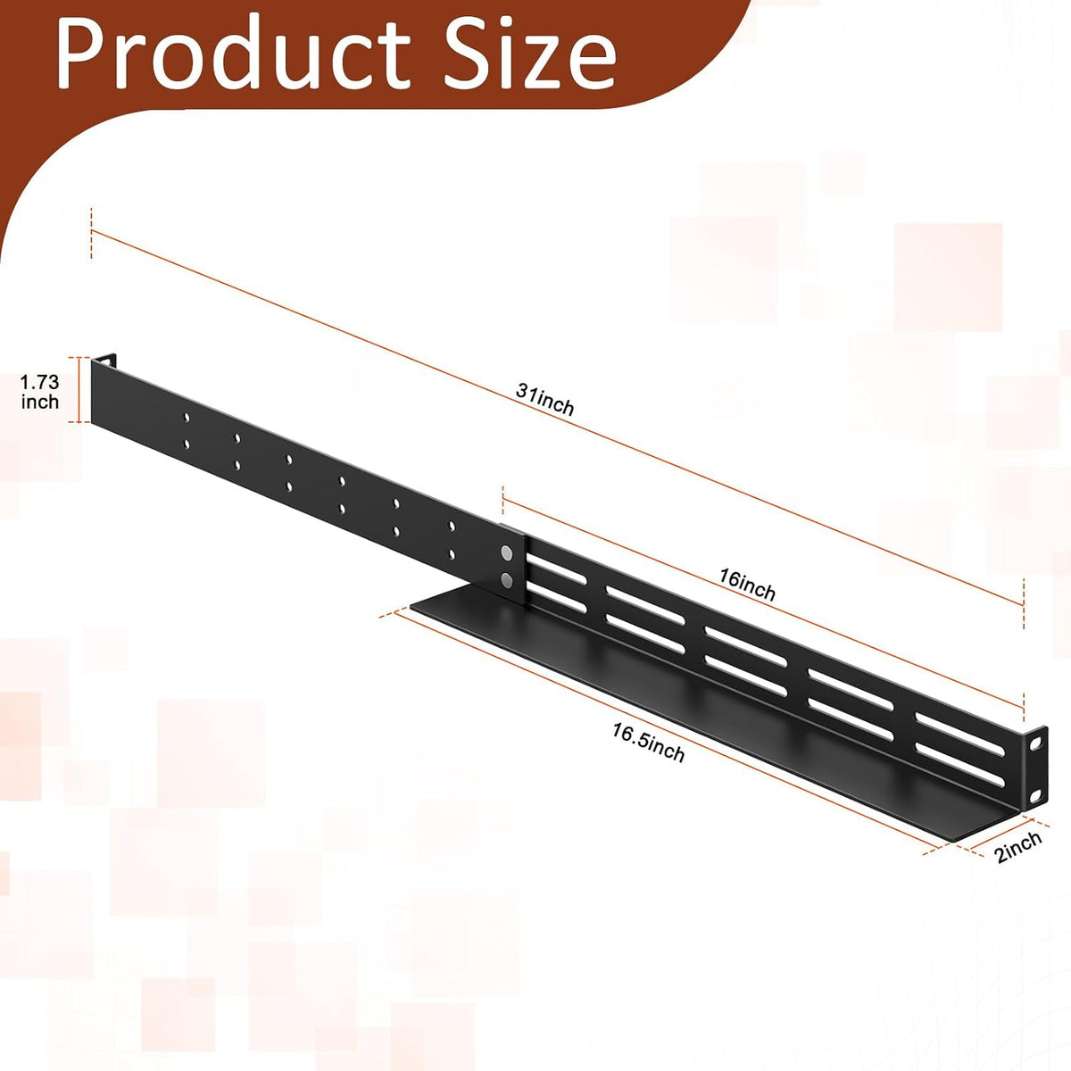 1U Universal Rack Mount Rails, 4-Post Server Rack Rail