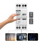 GEYA Manual Transfer Switch Dual Power for Grid & Generator Manual Conversion Isolation Switch DIN Rail Mount(2P-63A-240V)