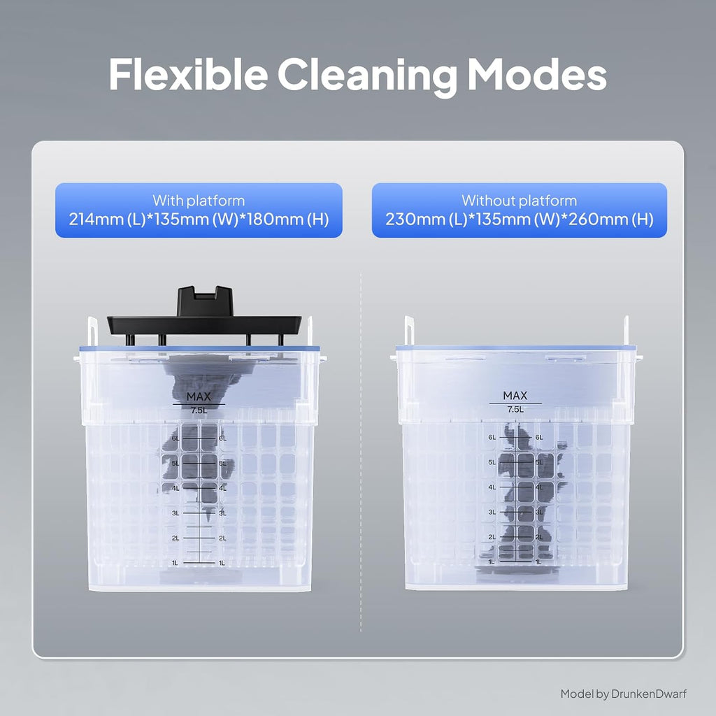 Mercury Plus 3.0 Wash and Cure Station, UV Curing Resin, Large Capacity of 7.5L for MSLA SLA DLP 3D Printer Saturn Mars