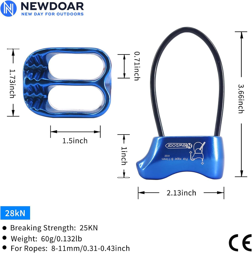 Climbing Abseiling Belay Device ATC Rappelling Descender 25KN V-grooved Equipment
