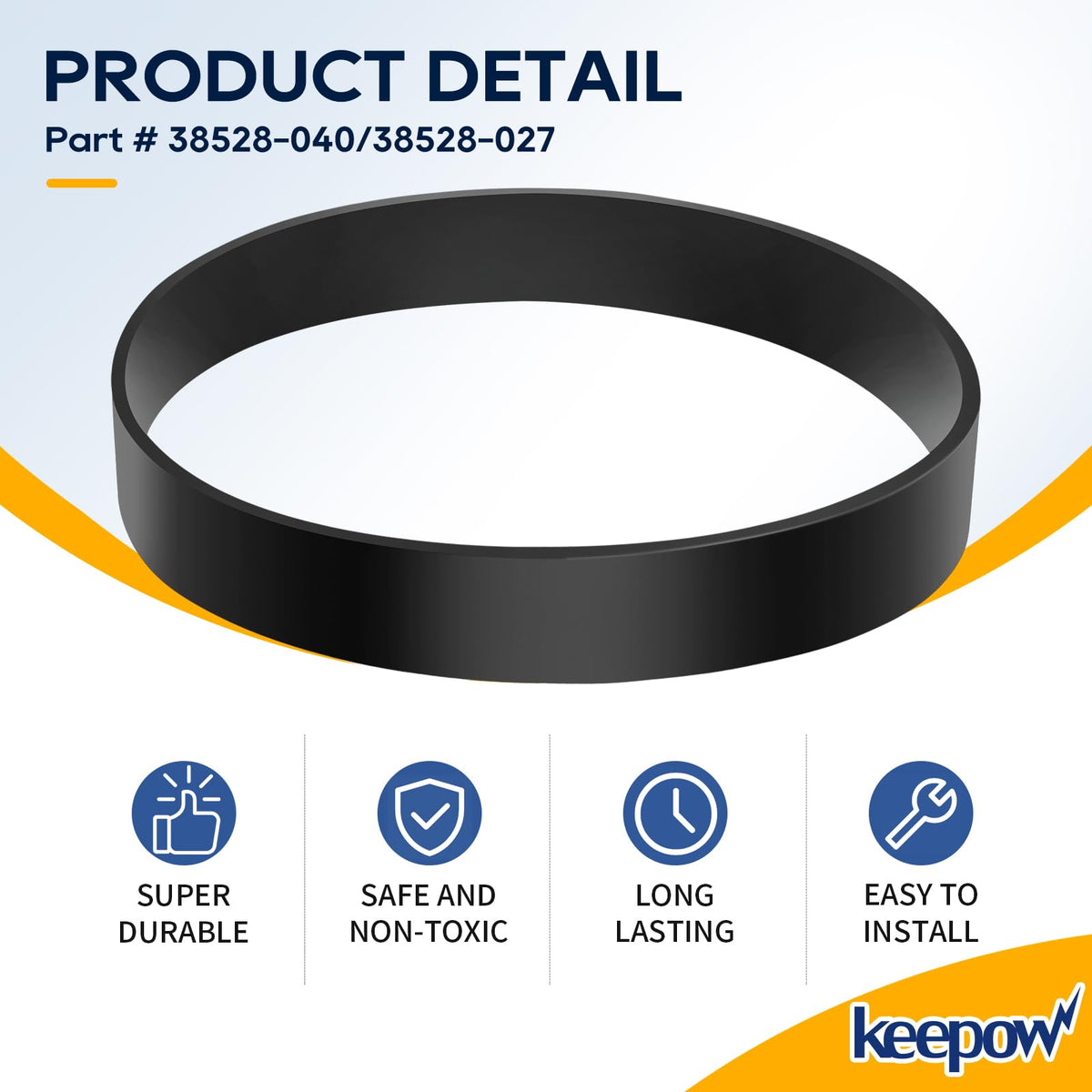 KEEPOW Vacuum Belt for Hoover 38528-027 Elite Vacuum Cleaner