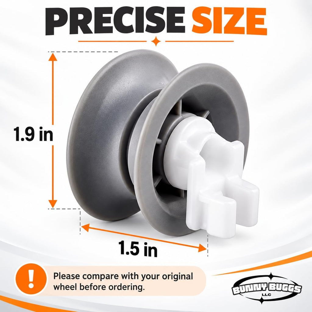 611666 Dishwasher Upper Rack Roller Wheel Kit, Compatible with Bosch Dishwashers, Replaces 00611666, 10032849, 00165313, 165313, PS8727423, AP4355370, 4-Pack
