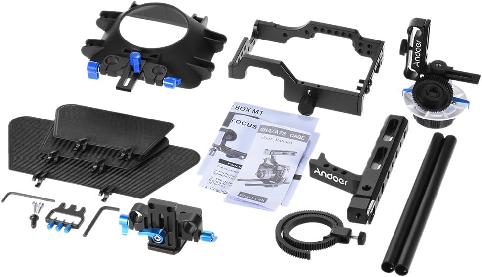 Camera Cage Kit C500 Aluminum Alloy Camera Camcorder Video Cage Rig Kit Film Making System with 15mm Rod Matte Box