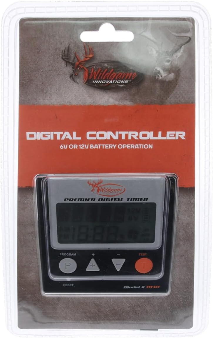 Trophy Hunter Digital Timer for Hunting Game Feeder | Durable Weather-Resistant 6V/12V Deer Feeder Timer with 1-6