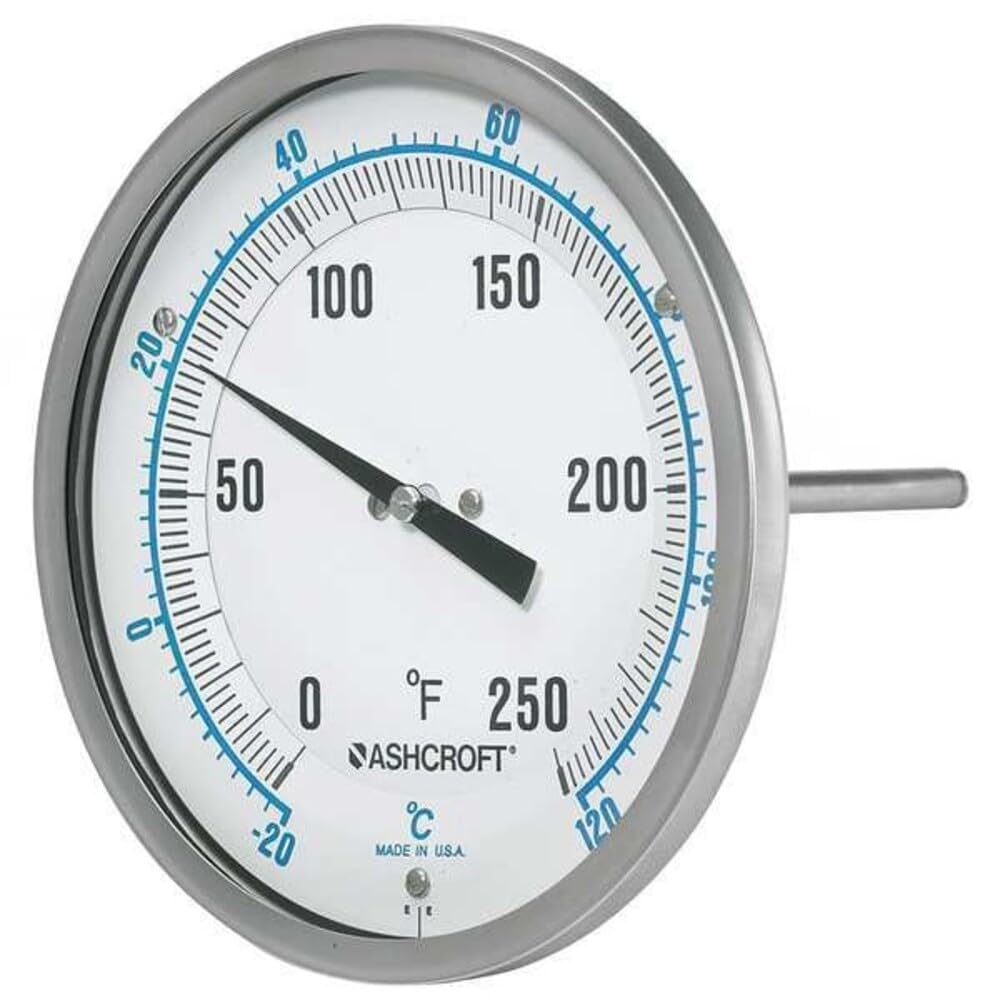 ASHCROFT Dial Thermometer,-30 to 50 deg. C 50EI60R