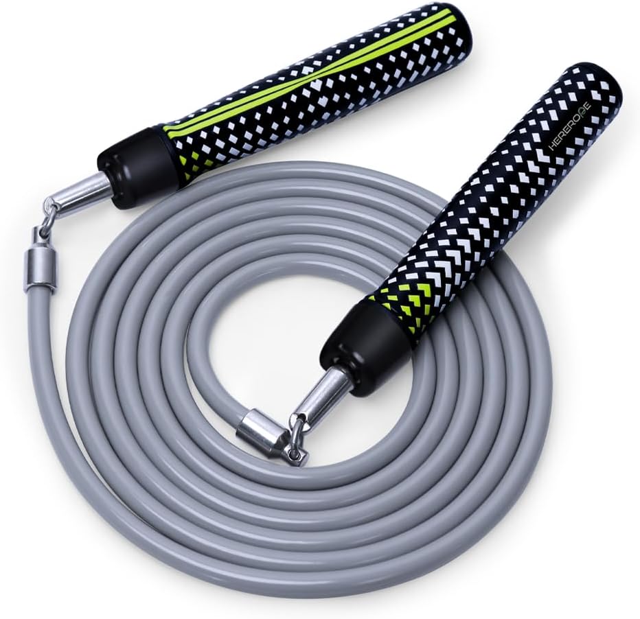 Hererope Weighted Jump Ropes for Men & Women, 1/2 LB Jump Rope Weighted With Ball-bearing, No-Slip Grip, Durable
