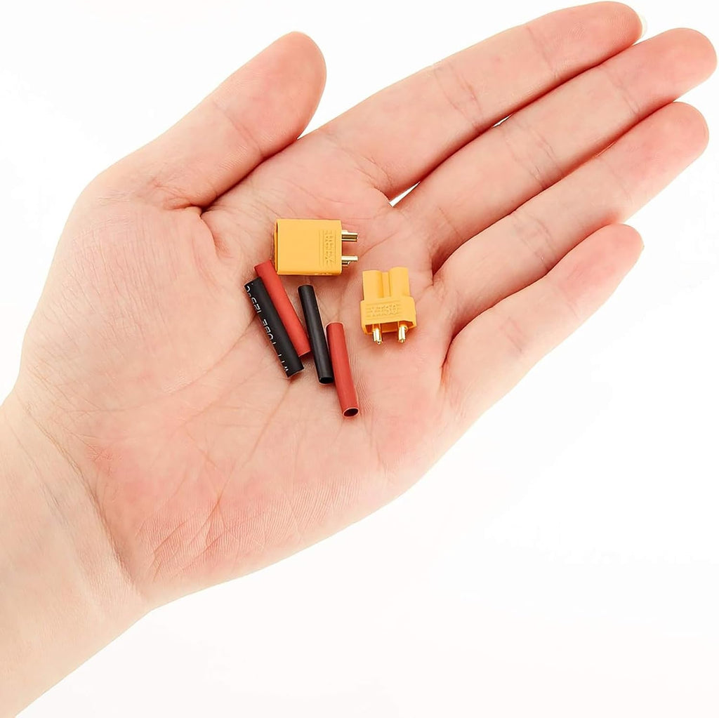 Frienda 30 Pairs XT30 Connectors Male Female, Gold Plated RC Lipo Battery