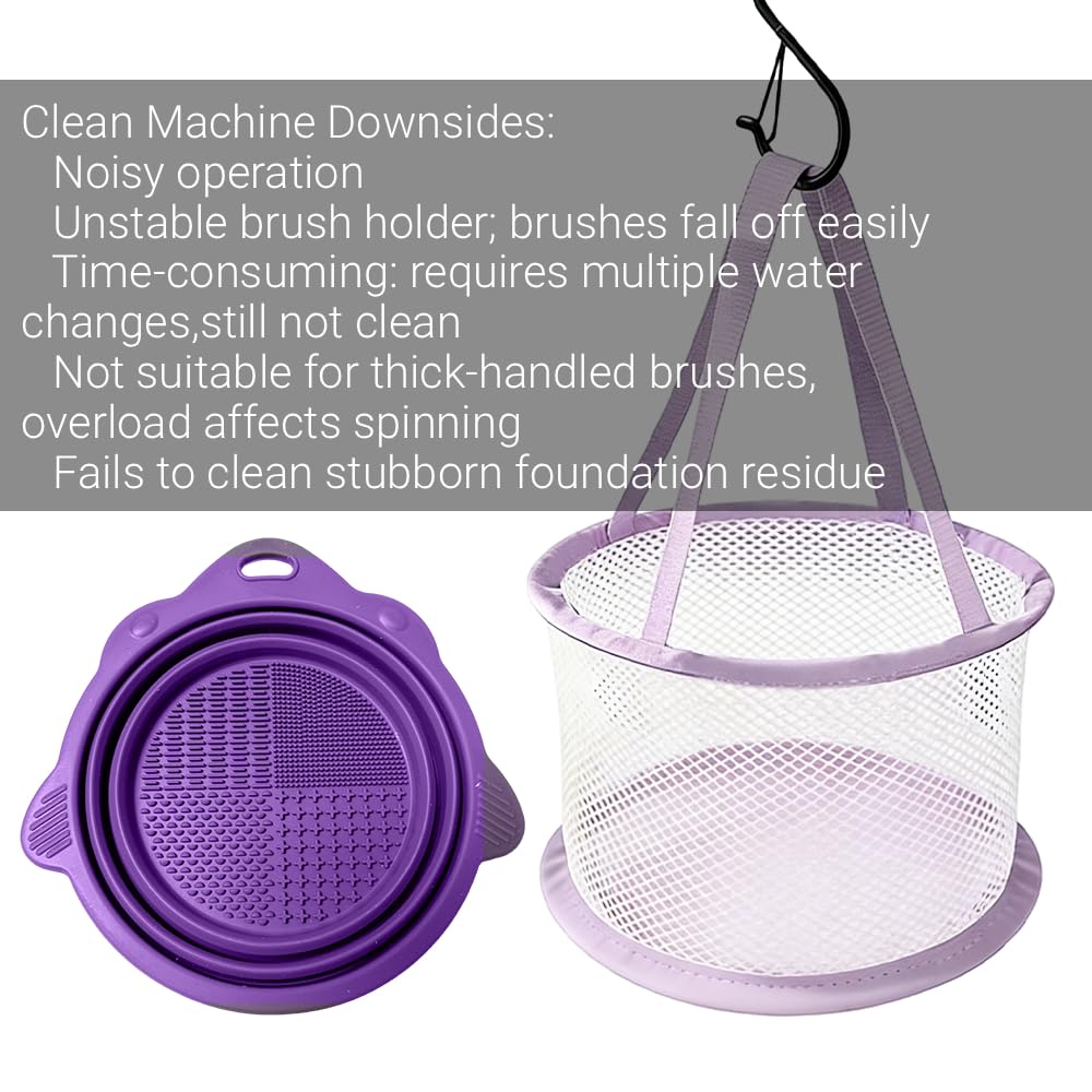 Makeup Brush Cleaner Mat & Drying Basket, Makeup Brush Cleaner and Dryer, Make Up Brush Cleaner Pad & Solution 3 In