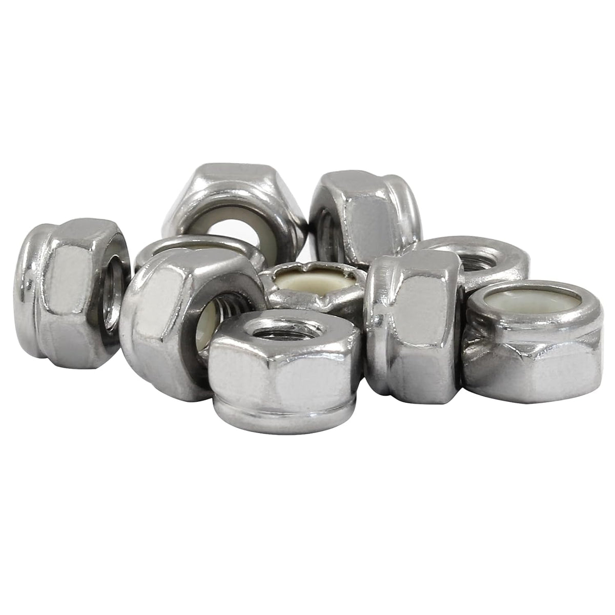 Litoexpe 50 Pcs #10-32 Nylon Insert Hex Lock Nuts