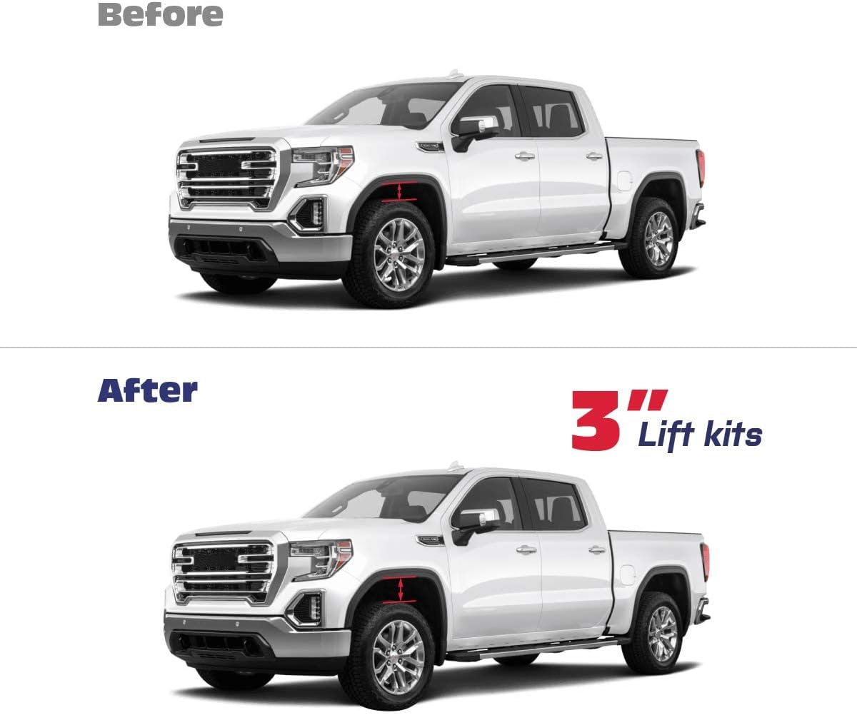 KSP 3 Inch Ram 1500 Leveling Kits, Fits 2009-2026 Ram 1500 4WD 4x4, 3" Forged Front Strut Spacers Raise 3in, 2005-2011 Dakota 2WD 4WD, 2006-2009 Raider 2WD 4WD, Aluminum Suspension Lift Kits
