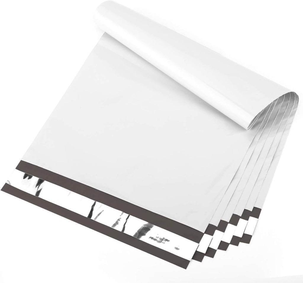 Large Poly Mailers Durable Shipping Bags 19x24 50Pcs White