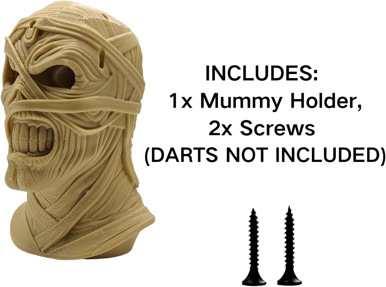 Mummy Dart Holder Display Stand, Novelty Wall Mount Organizer Rack for 6 Steel Tip Darts, Sturdy Storage Brackets