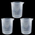 250ml-300ml Plastic Graduated Beaker, Transparent, 3 Pack