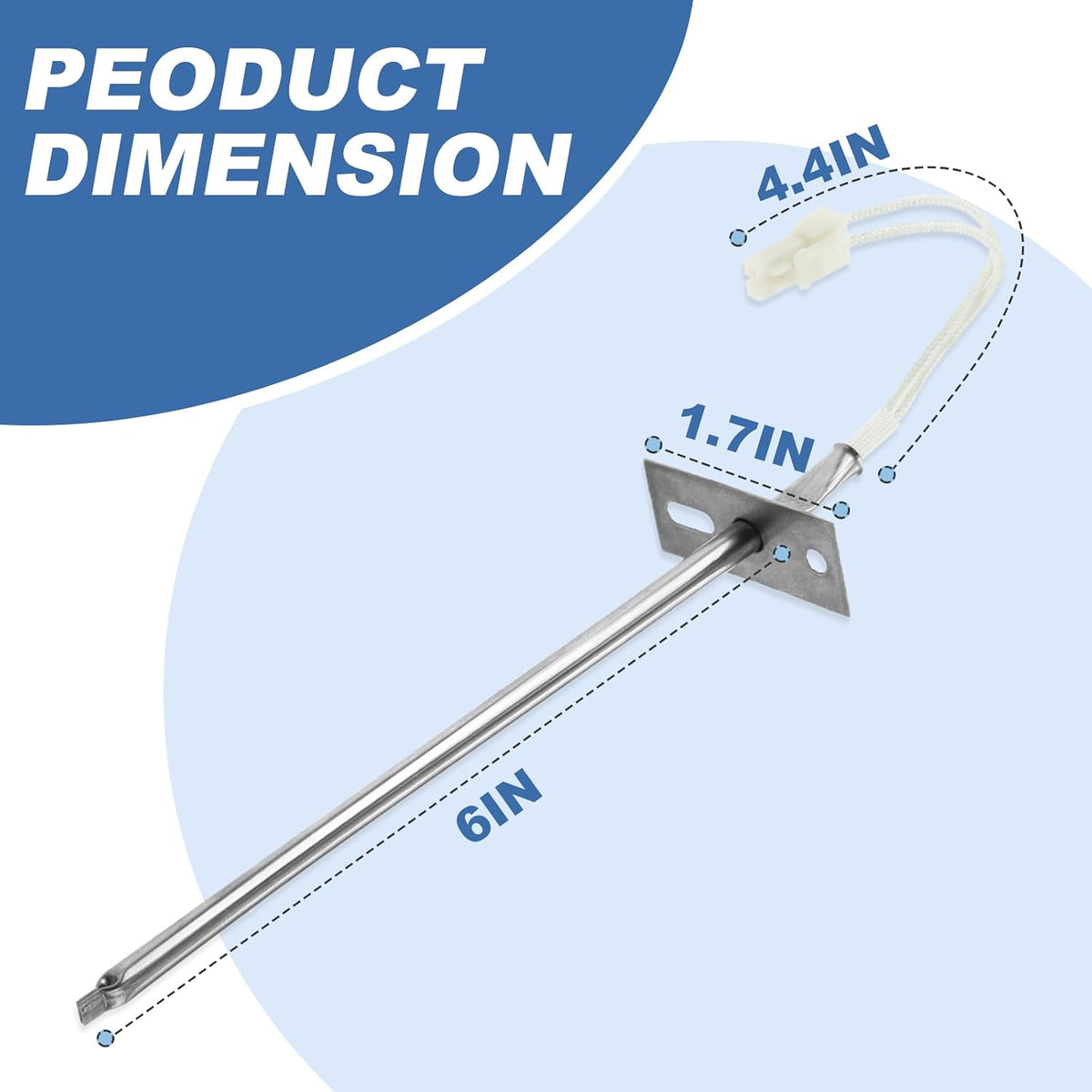 2 Pack WPW10181986 Oven Range Temperature Sensor Replacement
