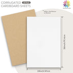 Mat Board Center, 25 Pack 24x36 Inch Corrugated Cardboard Sheets Large