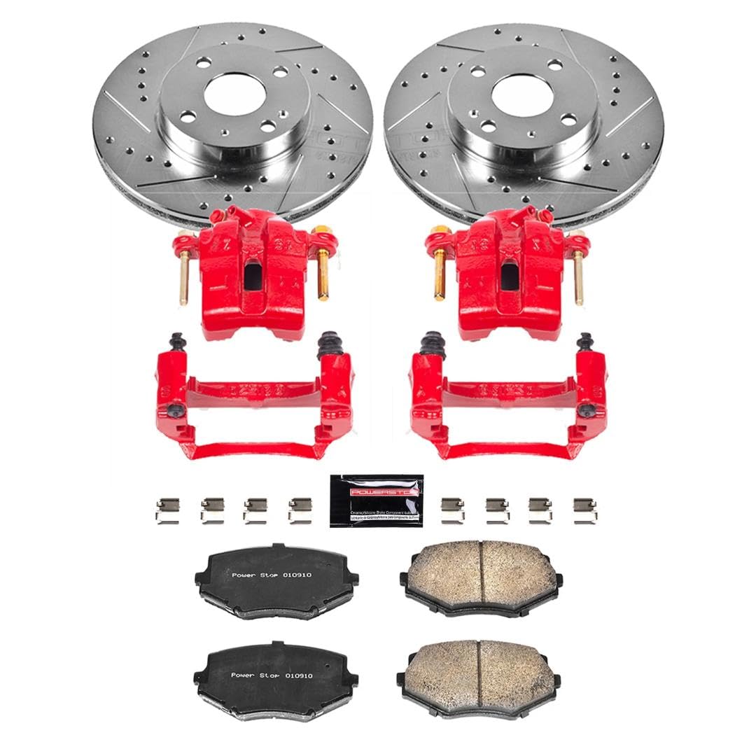 PowerStop Z23 Performance Brake Pad Rotor Caliper Kit Front KC793