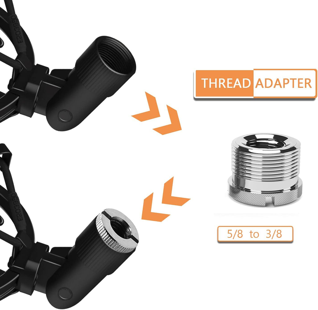 Microphone Shock Mount Mic Holder, Anti-Vibration Suspension Shock Mount Mic Holder Clip for 43mm-47mm Diameter