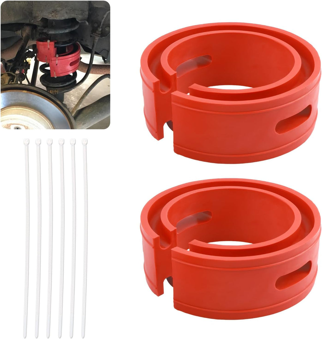 2PCS Heavy Duty Coil Spring Spacers B Type,Universal Rear Coil Springs Spacer for Enhancing Spring Rate with 1.45''-1.65" Spacing,Professional Automotive Rear Springs Booster