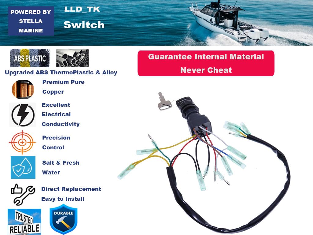 Ignition Switch Main Key 703 Remote Control Box for Yamaha Outboard