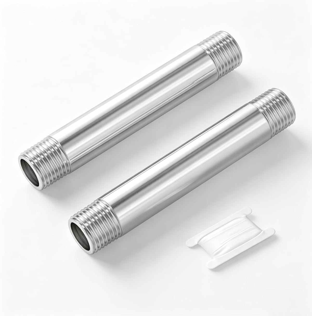 TAISHER 2Pcs 304 SS Nipple Cast Pipe Fitting 1/4" NPT Male, 4" Length