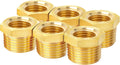 ChillWaves Brass Pipe Fitting, Reducer Hex Bushing 3/4" NPT Male x 1/2" NPT Female Thread Adapter(6-PACK)