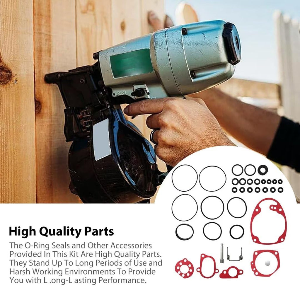 NV45AB, NV45AB2 Coil Roofing Nailer O-Ring Kit for Hitachi, with 883892, 877767 Gasket Kit