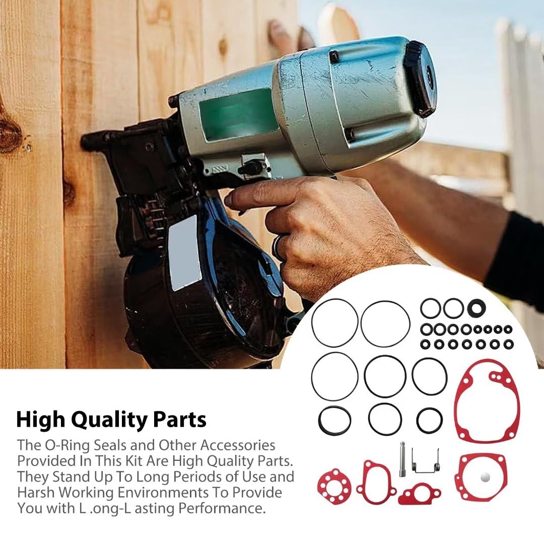 NV45AB, NV45AB2 Coil Roofing Nailer O-Ring Kit for Hitachi, with 883892, 877767 Gasket Kit
