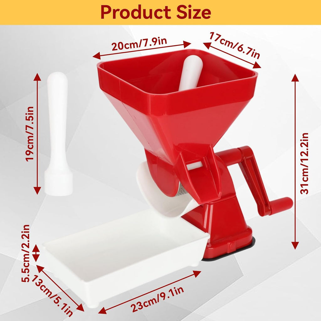 Tomato Strainer, Hand Crank Tomato Press Grinder Tomato Sauce Maker Machine Food Mill