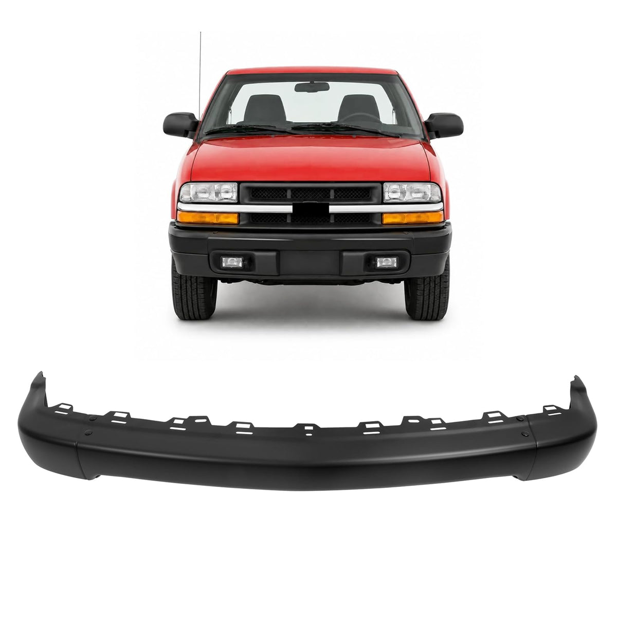 KUAFU Bumper Face Bar Compatible with 1998-2005 S10 Blazer