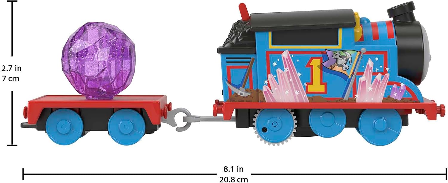 Thomas & Friends Motorized Toy Train Set Crystal Caves Adventure with Thomas, Tipping Bridge & 8 Ft of Track for