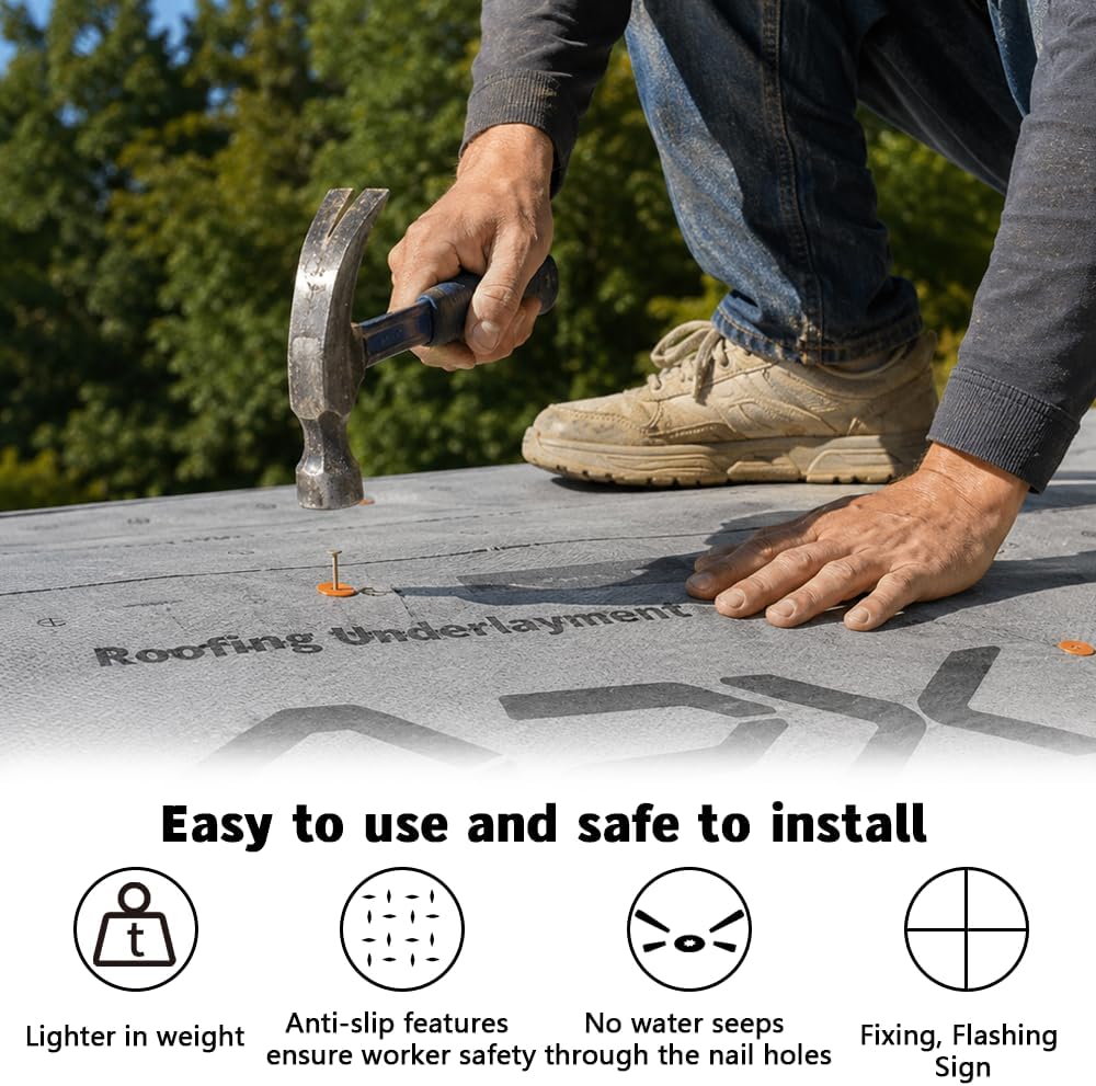 Roof Underlayment Roll Synthetic, Roofing Paper, 48in x 250ft.