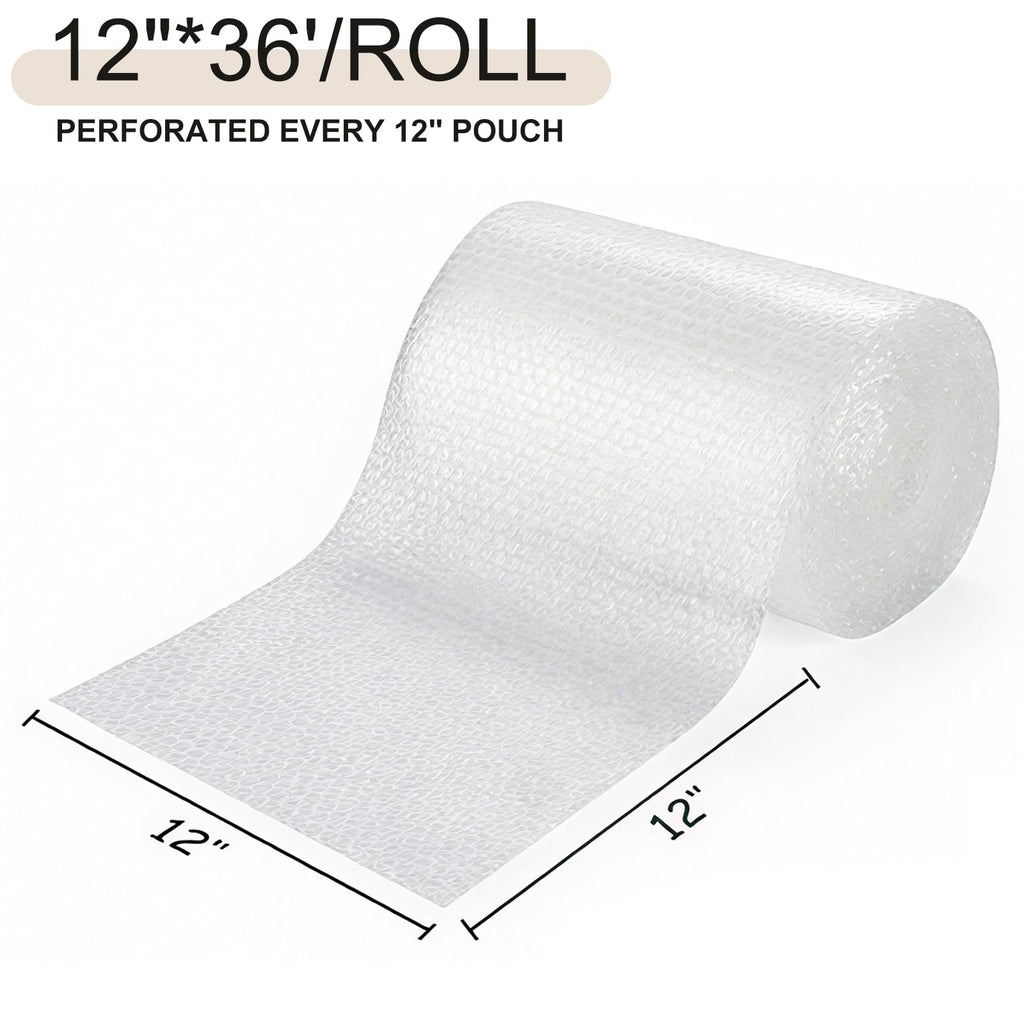 Bubble Cushioning Wrap Rolls-2 Pack 12 Inch x 36 ft- Bubble Wrap